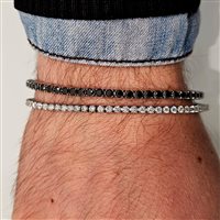 Bracelet John Richmond Homme Tennis Lab in Titane Diamante Lab Grown 5.70 Ct JRTM11BW - JRTM11BW